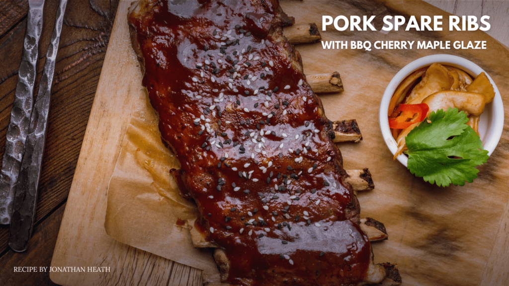 Saddler's Recipe Pork Ribs with cherry maple glaze