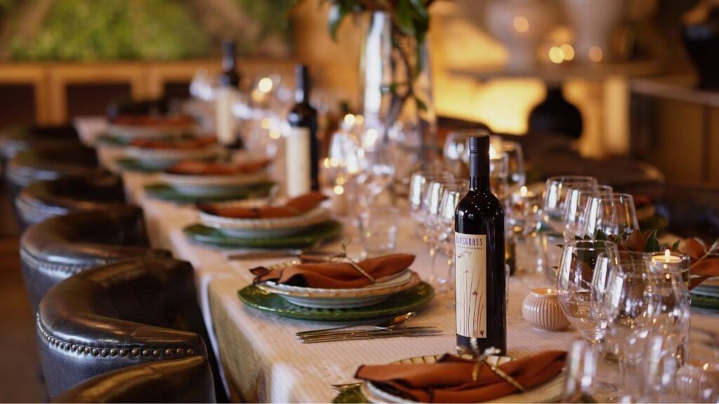 Bluegrass Dinner party setting