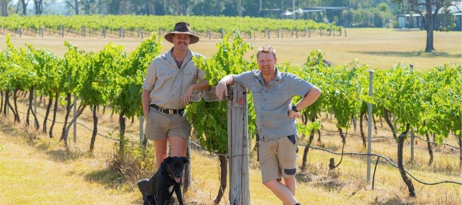 Winemakers Sam and Brett